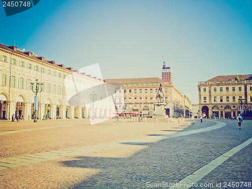 Image of Retro look Piazza San Carlo, Turin