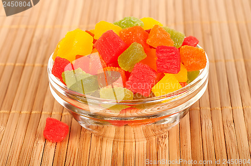 Image of Candied fruit in a vase.