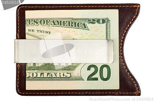 Image of Dollars in money clip.