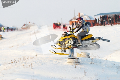 Image of Sport snowmobile jump