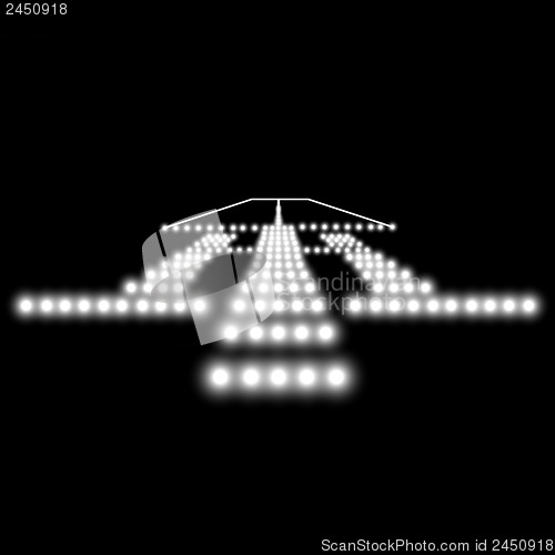 Image of Landing lights. Vector illustration.