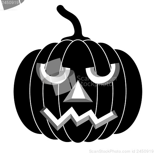 Image of Black pumpkins for Halloween. Vector illustration.