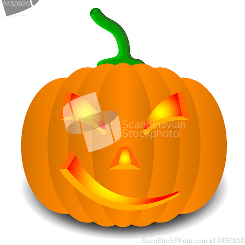 Image of pumpkins for Halloween. Vector illustration.