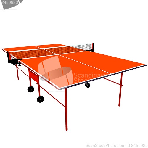 Image of Ping pong orange table tennis. Vector illustration.