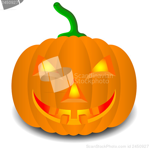 Image of pumpkins for Halloween. Vector illustration.