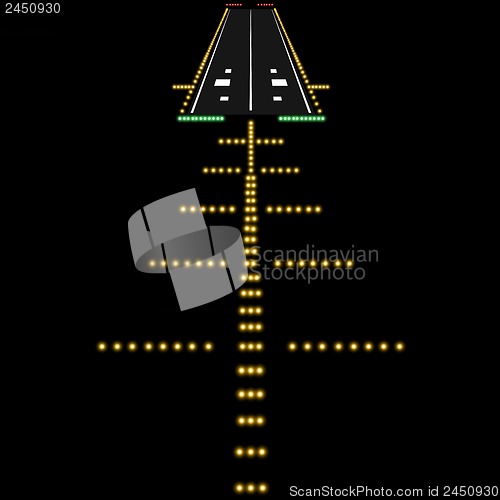 Image of Landing lights. Vector illustration.