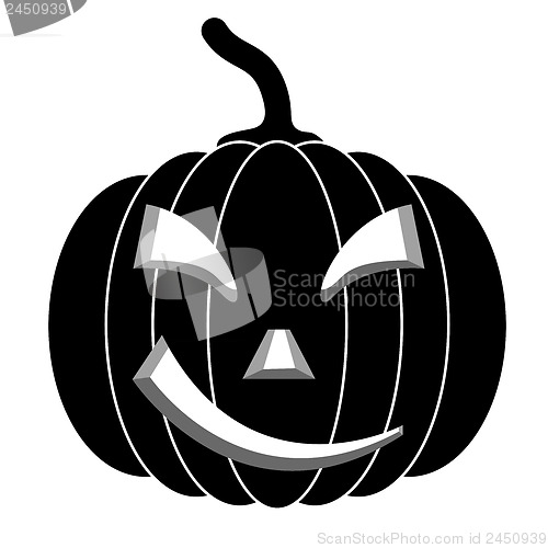 Image of Black pumpkins for Halloween. Vector illustration.