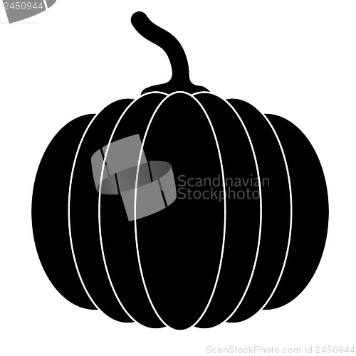 Image of Black pumpkins for Halloween. Vector illustration.