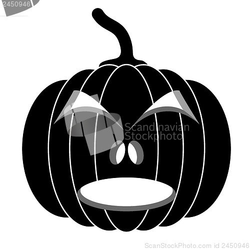 Image of Black pumpkins for Halloween. Vector illustration.