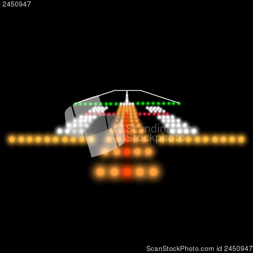 Image of Landing lights. Vector illustration.