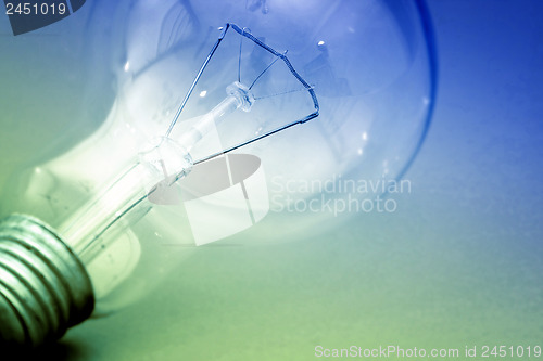 Image of Background with lit lightbulb