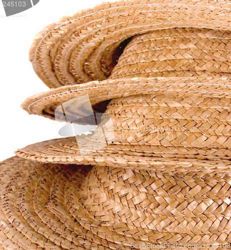 Image of Stack Of Straw Hats
