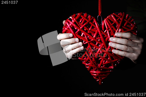 Image of Hand made red heart