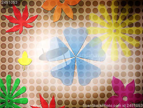 Image of Flowers & Leafs - background