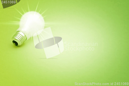 Image of Background with lit lightbulb