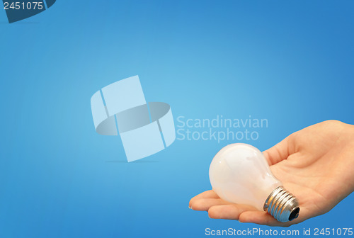 Image of Background with lit lightbulb