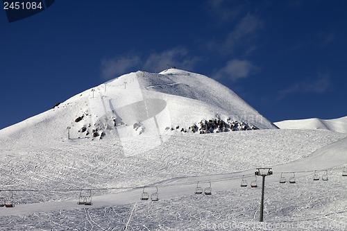 Image of Ski resort at nice winter day