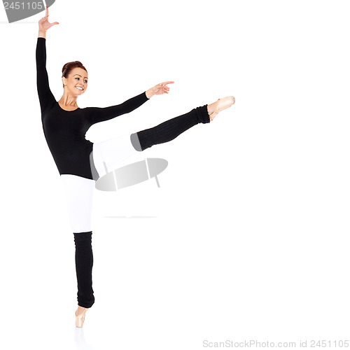 Image of Graceful ballerina training