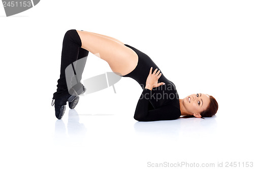 Image of Woman doing fitness exercises