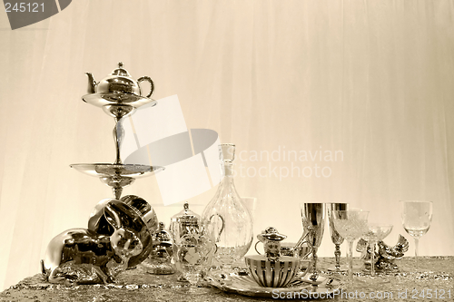 Image of Silver and glass