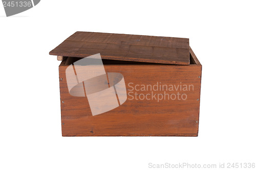 Image of Wooden crate isolated on a white background