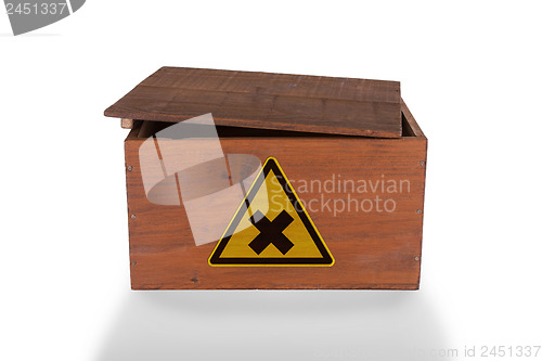 Image of Wooden crate isolated on a white background