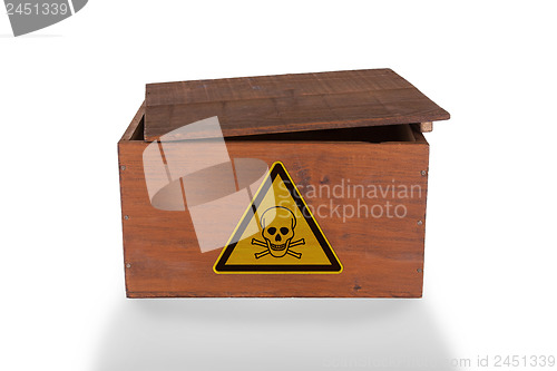 Image of Wooden crate isolated on a white background