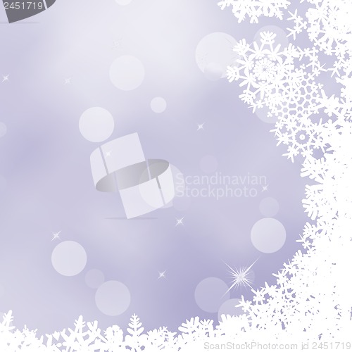 Image of Christmas background with snowflakes. EPS 10