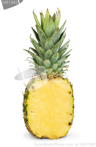 Image of Sliced pineapple white isolated