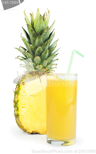 Image of Pineapple and glass of juice