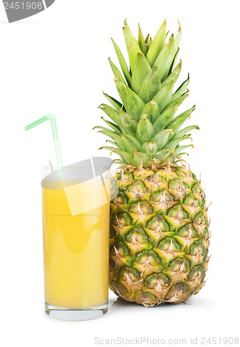 Image of Pineapple and glass of juice