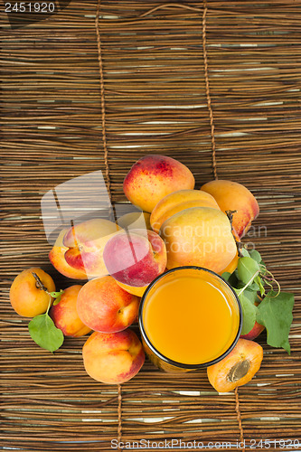 Image of Glass apricot juice.