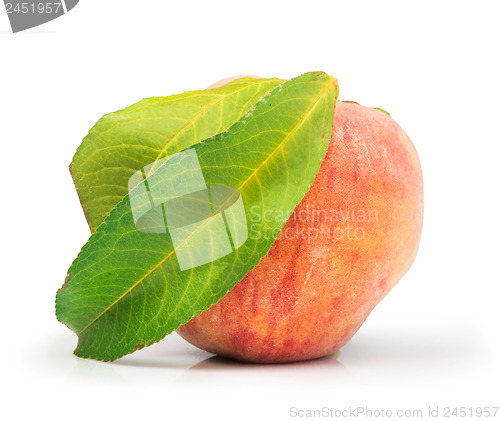 Image of Peach and leaf