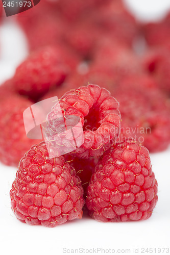 Image of Raspberries white isolated