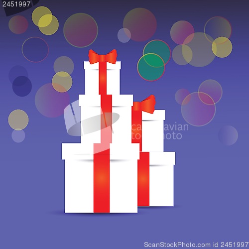 Image of Stack of gift boxes