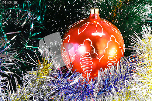 Image of Beautiful decorations for the Christmas tree