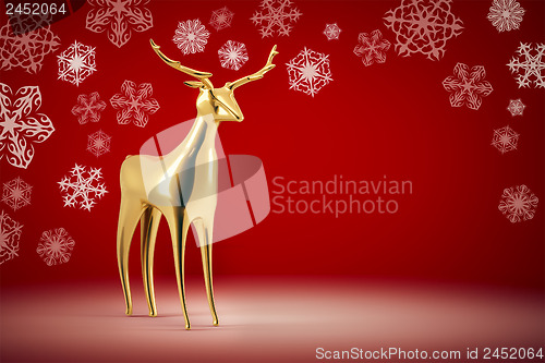 Image of golden reindeer