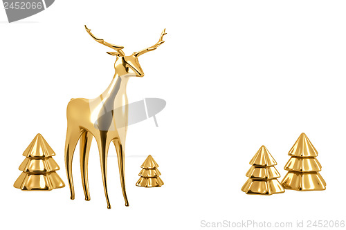 Image of golden reindeer