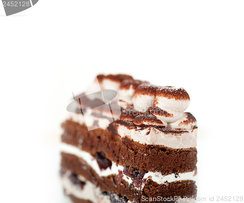 Image of whipped cream dessert cake slice