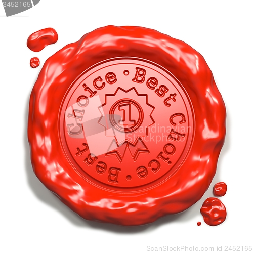 Image of Best Choice - Stamp on Red Wax Seal.