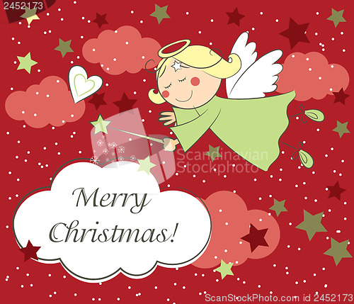 Image of christmas card with angel 