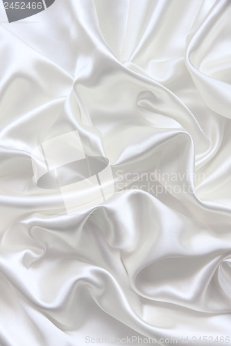 Image of Smooth elegant white silk as wedding background 