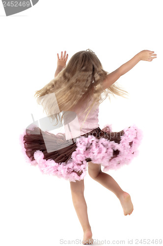 Image of Samll dancing girl in studio