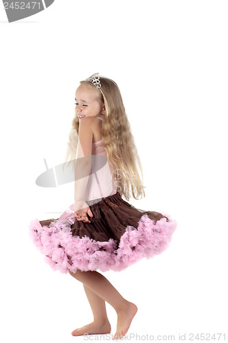 Image of Little girl dancing in studio