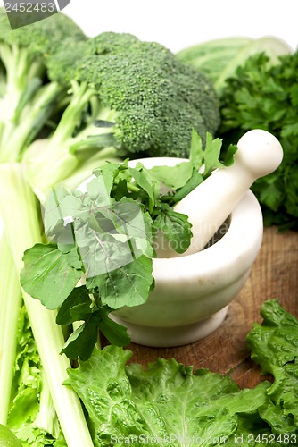 Image of Fresh herbs in the kitchen