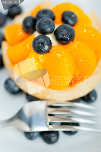Image of blueberry cream cupcake