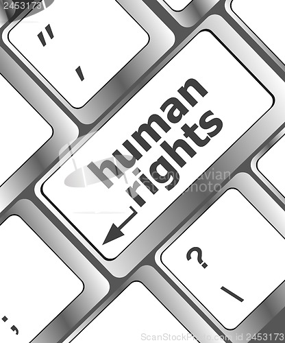 Image of arrow button with human rights word