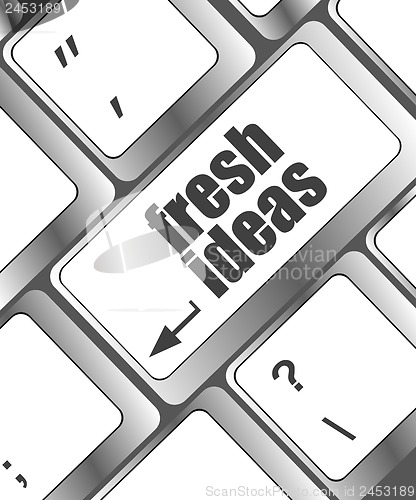 Image of Computer keyboard with fresh idea symbol on it