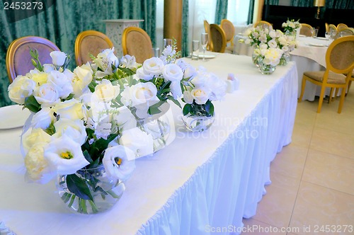 Image of Tables decorated with flowers