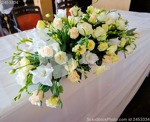 Image of Tables decorated with flowers